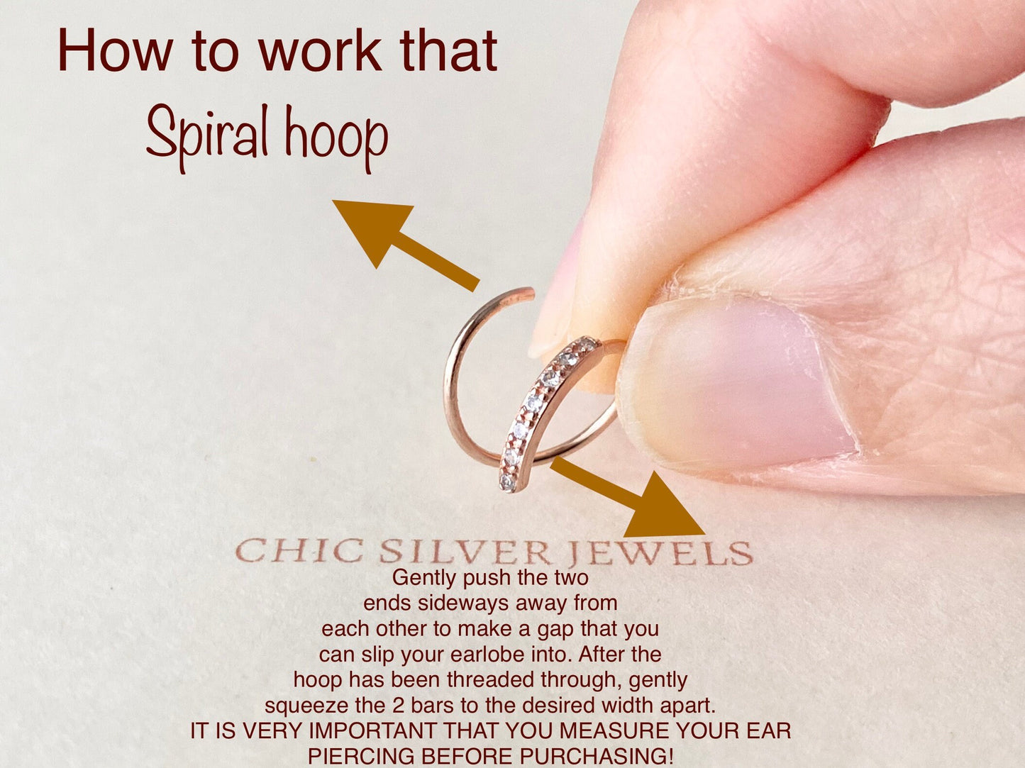 CZ Double Hoop Earrings, Sterling Silver Earrings, Only 1 Piercing Needed, Fake Double Piercing, Faux Piercing